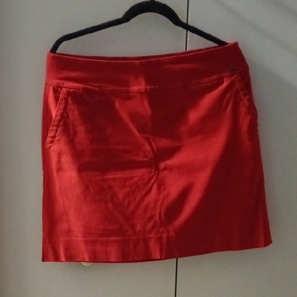 Vibrant Red Mini Skirt
